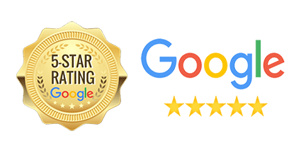 Selo de avaliação 5 estrelas do Google